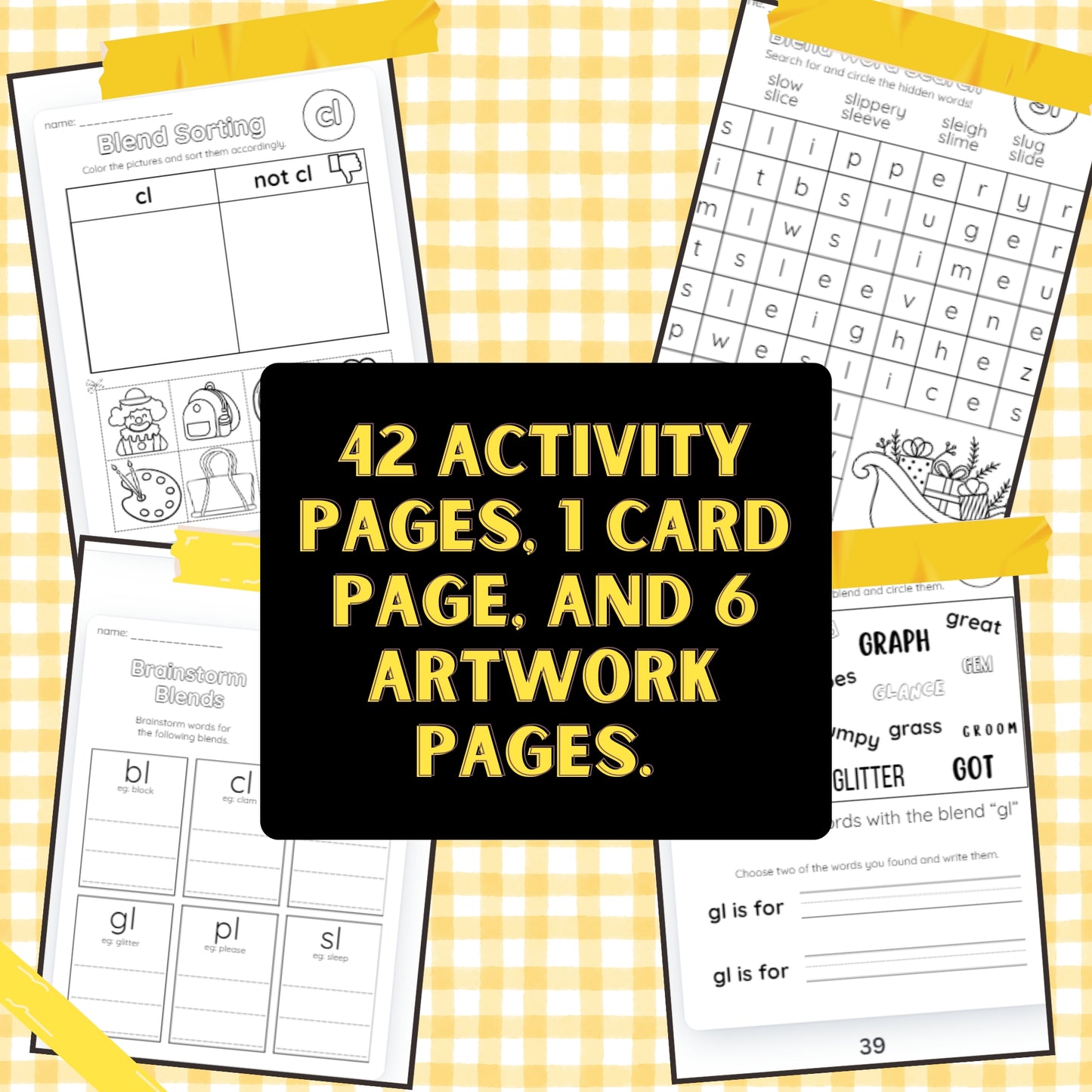 L Blends Worksheets