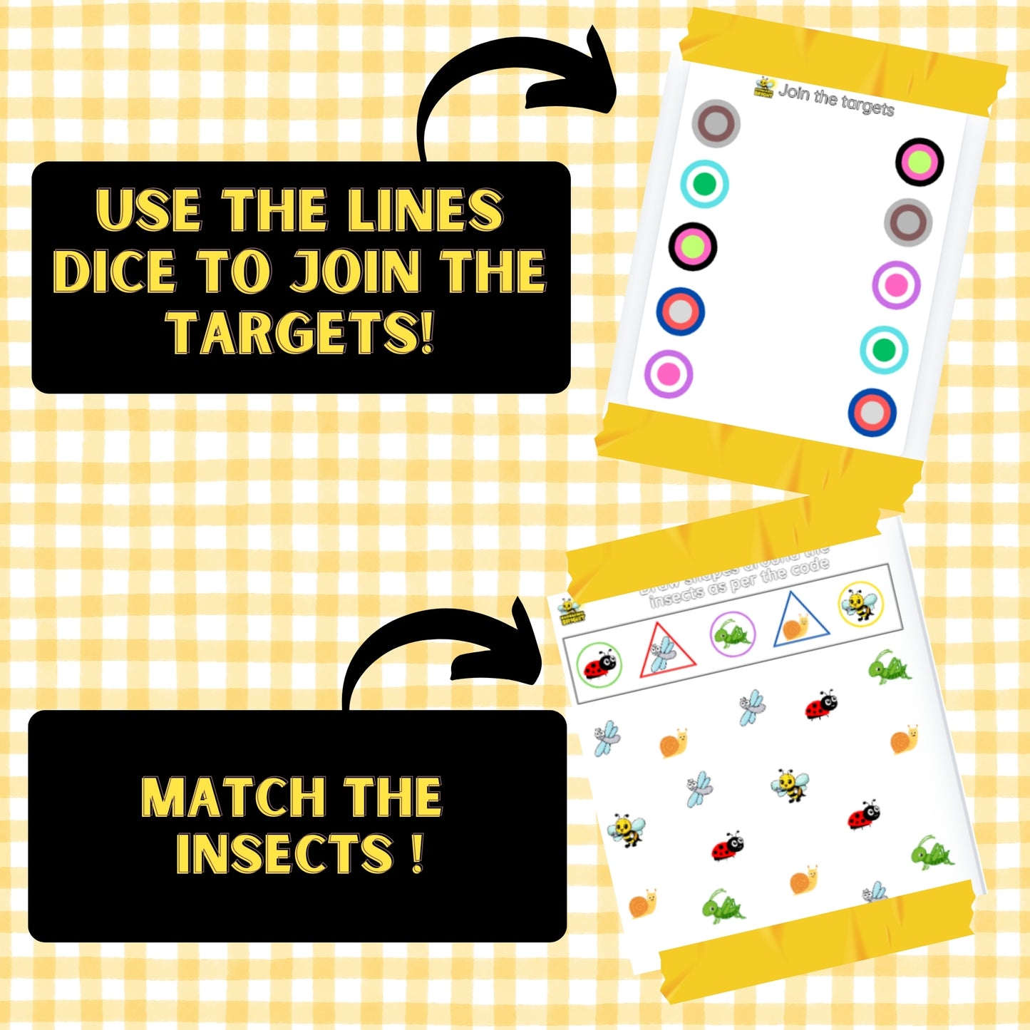 Match the Dots Activity: Colors, Shapes & Letters