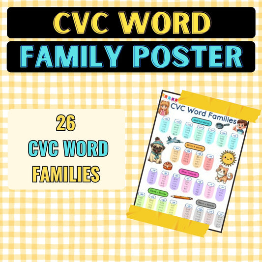 CVC Word Family Poster