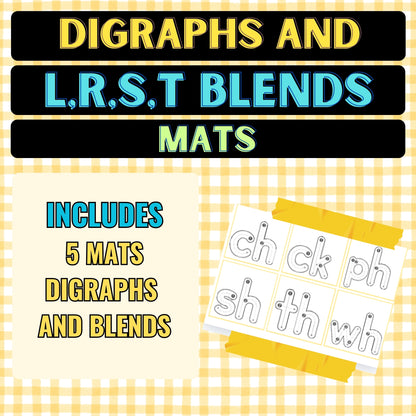 Digraphs & L, R, S, T Blends Mats