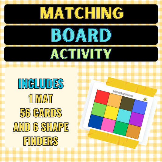 Colors & Shapes Matching Board Activity