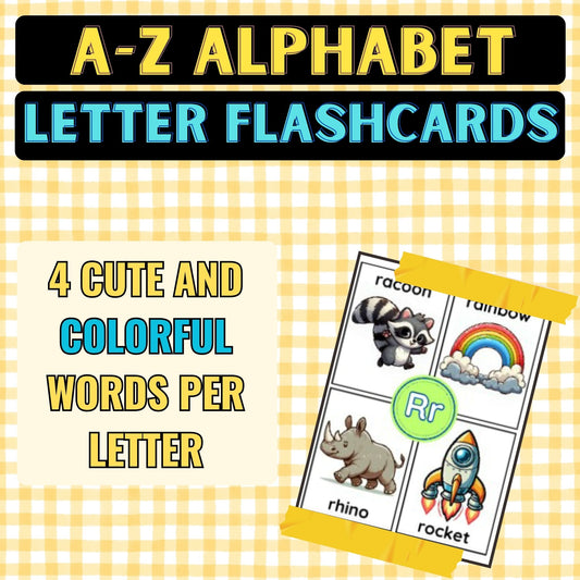 A to Z Alphabet Letter Flashcards