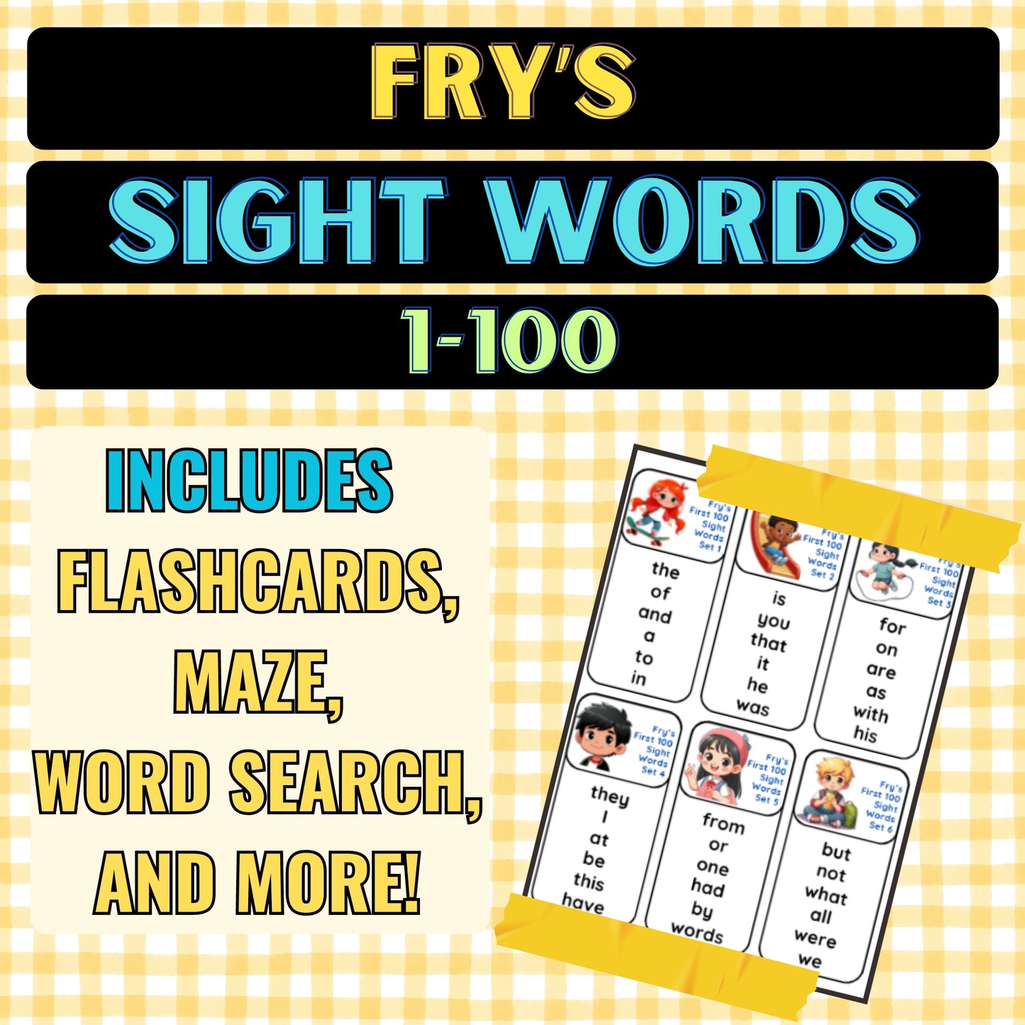 Fry's First 100 Sight Words Bundle