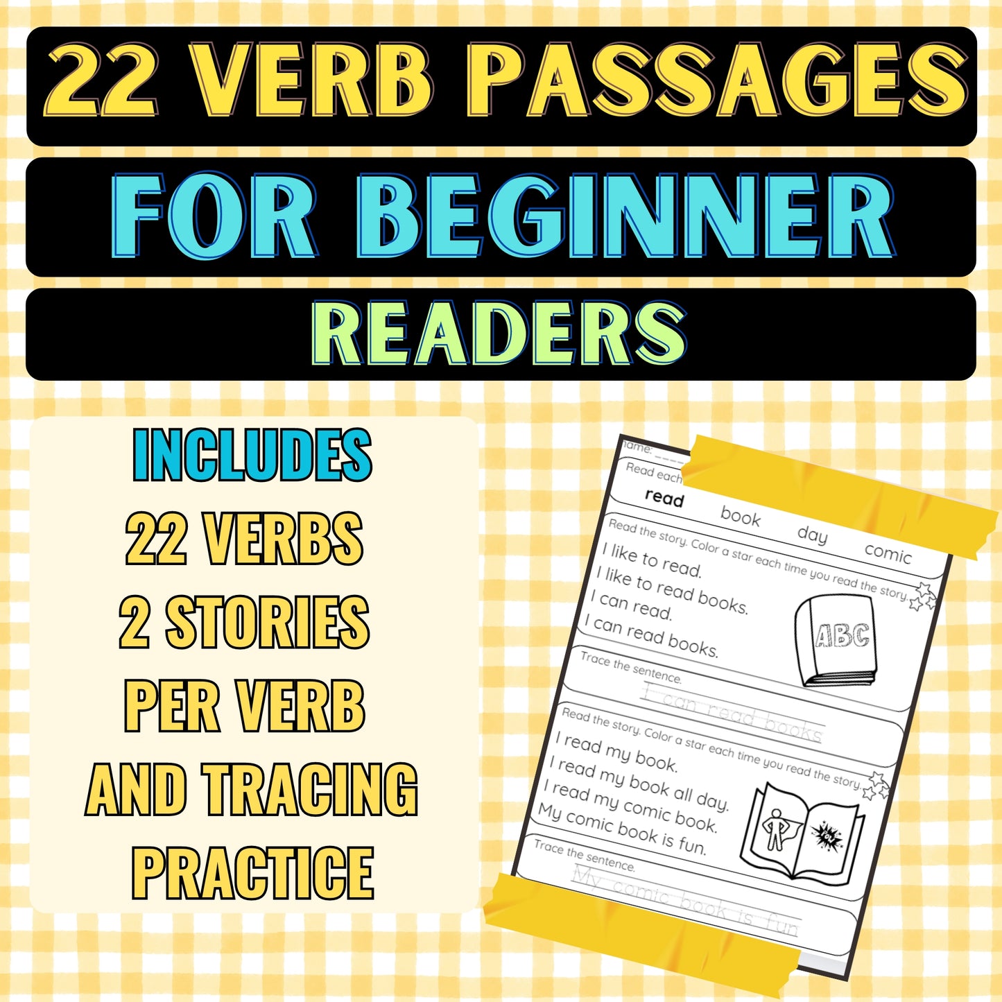 22 Verb Passages Suitable for Beginner Readers