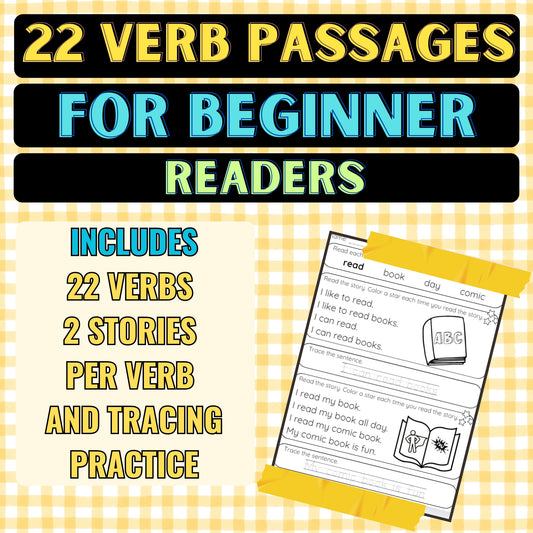 22 Verb Passages Suitable for Beginner Readers