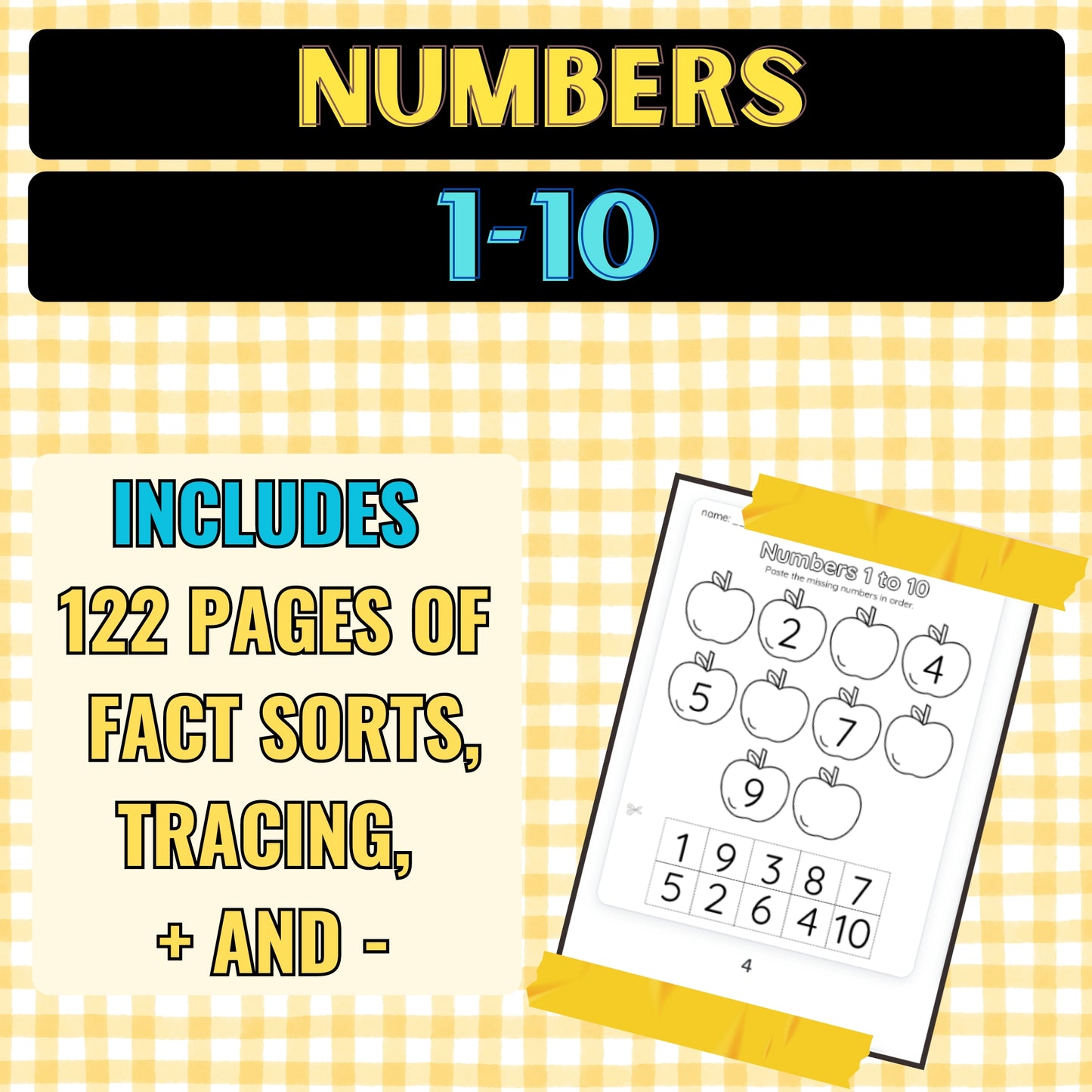 Numbers 1-10 Worksheet Bundle