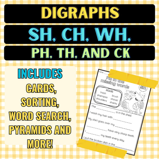 Digraphs Worksheets