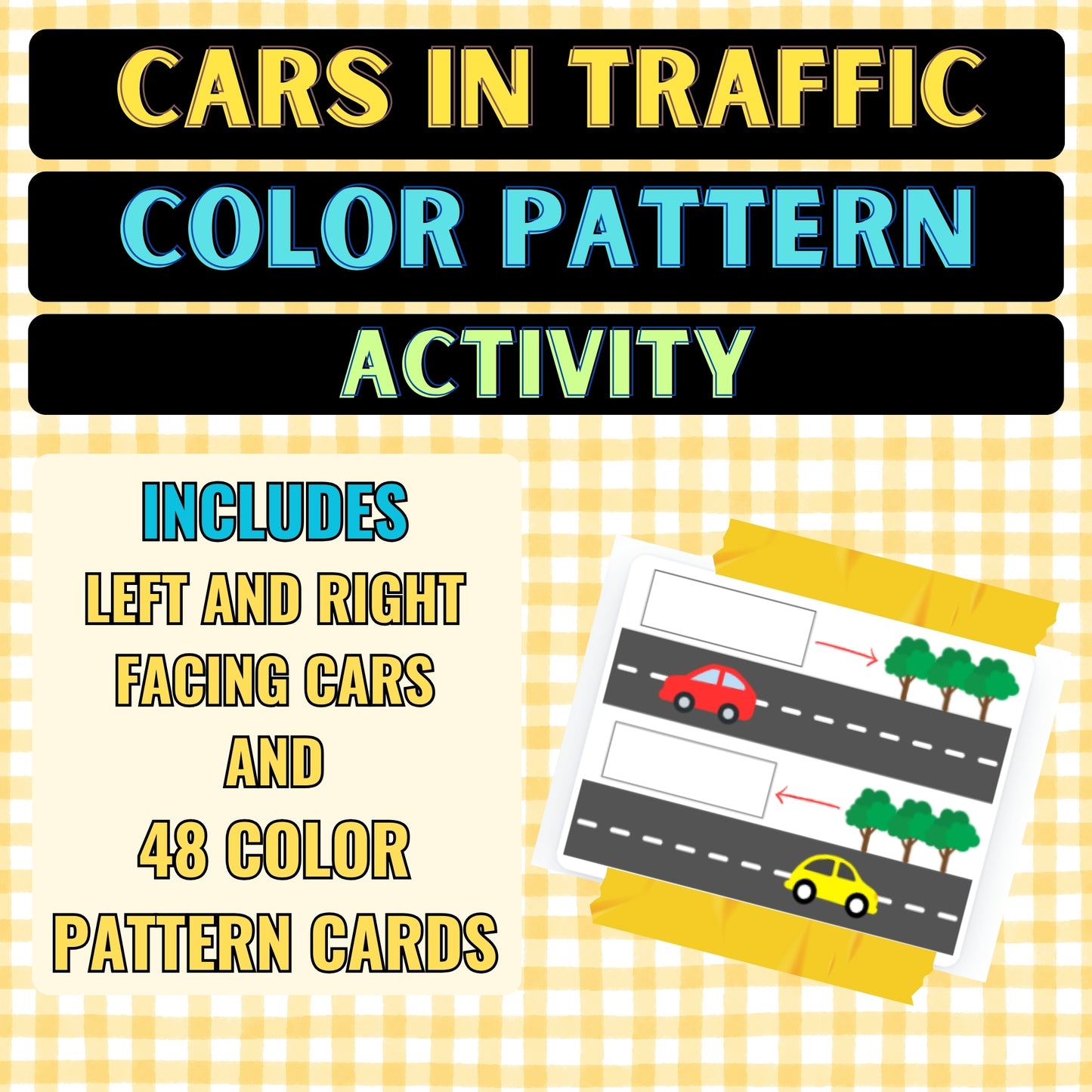 Cars in Traffic Color Pattern Activity