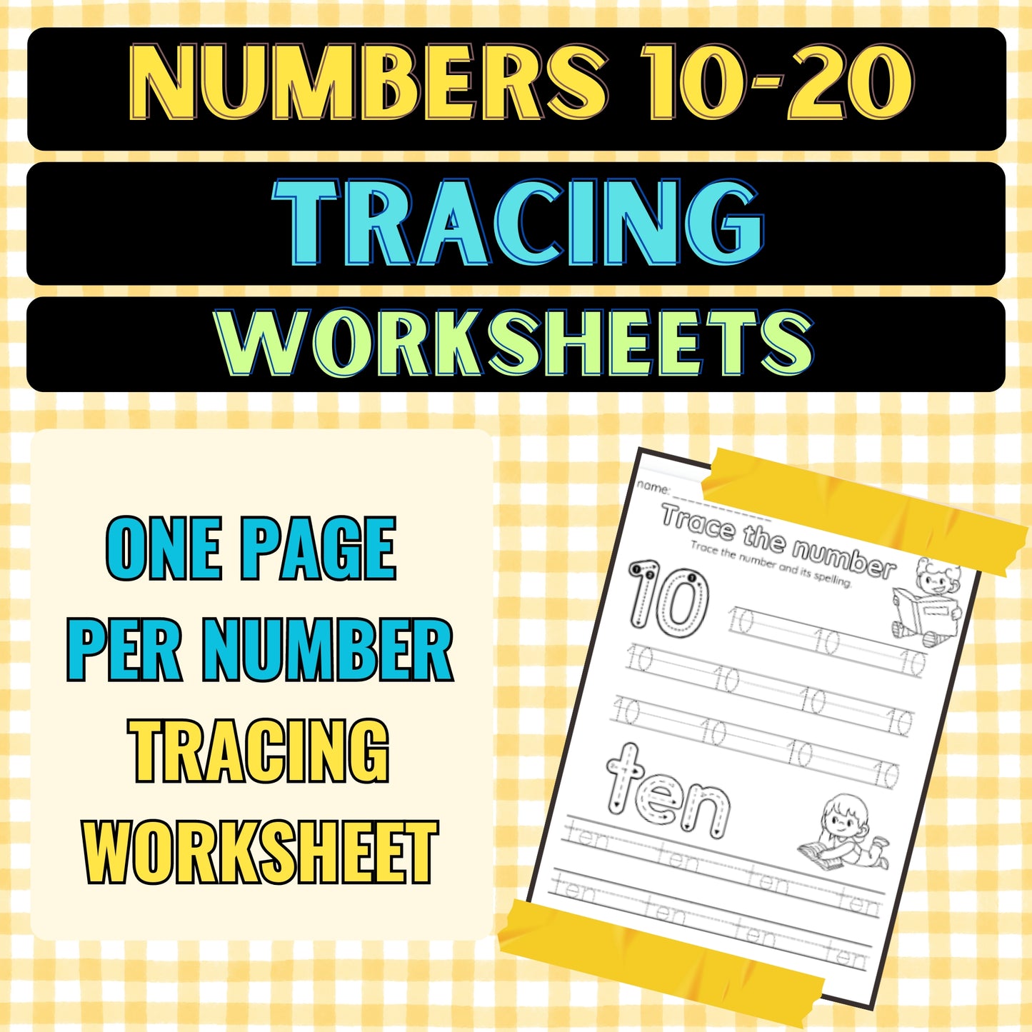 Numbers 10-20 Tracing Worksheets