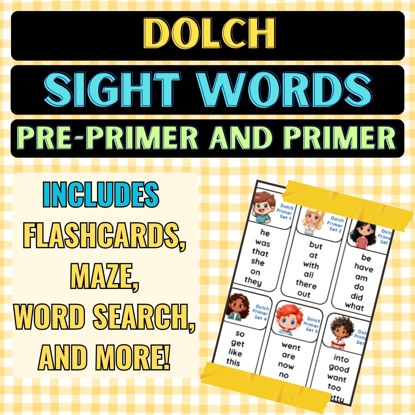 Dolch Sight Words Pre-Primer & Primer Bundle