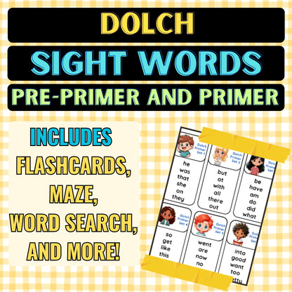 Dolch Sight Words Pre-Primer & Primer Bundle