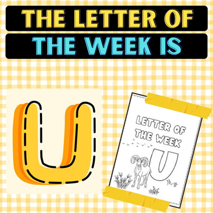 The Letter of the Week is U Worksheets