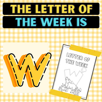 The Letter of the Week is W Worksheets