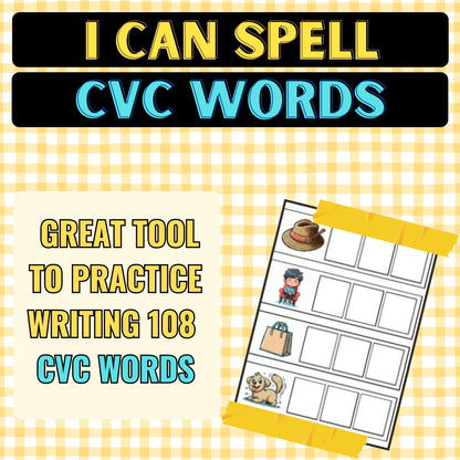 I Can Spell 108 CVC Words Cards