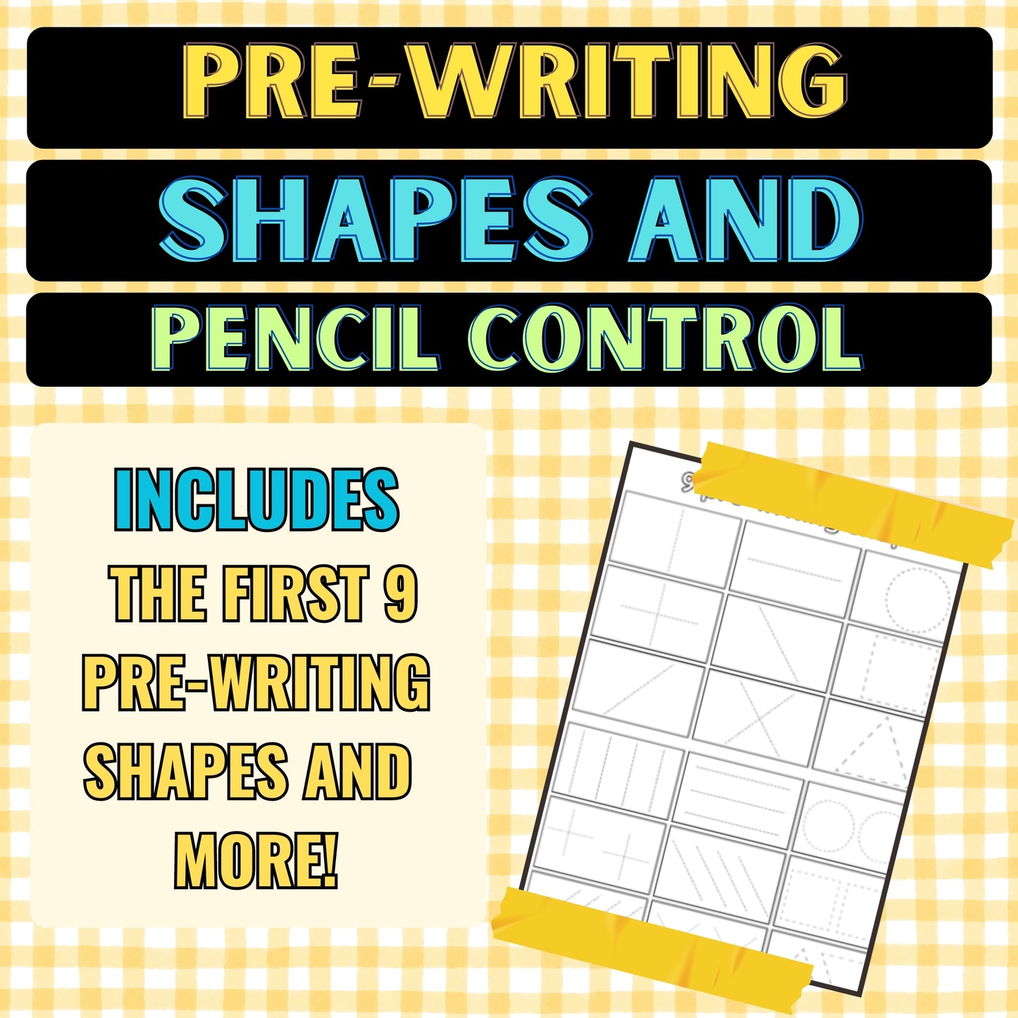 Pre-Writing Shapes & Pencil Control