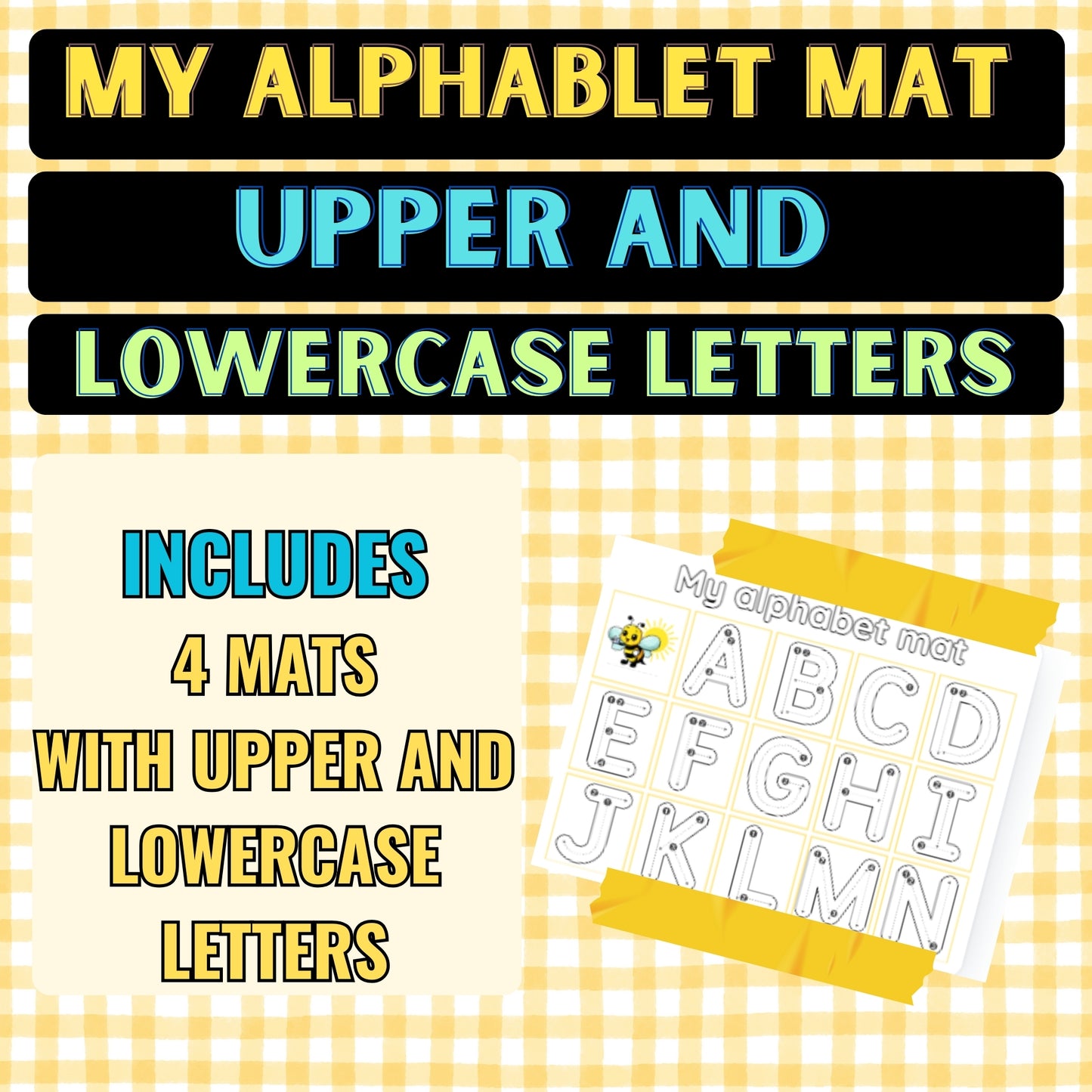 My Alphabet Mat Upper & Lowercase Letters