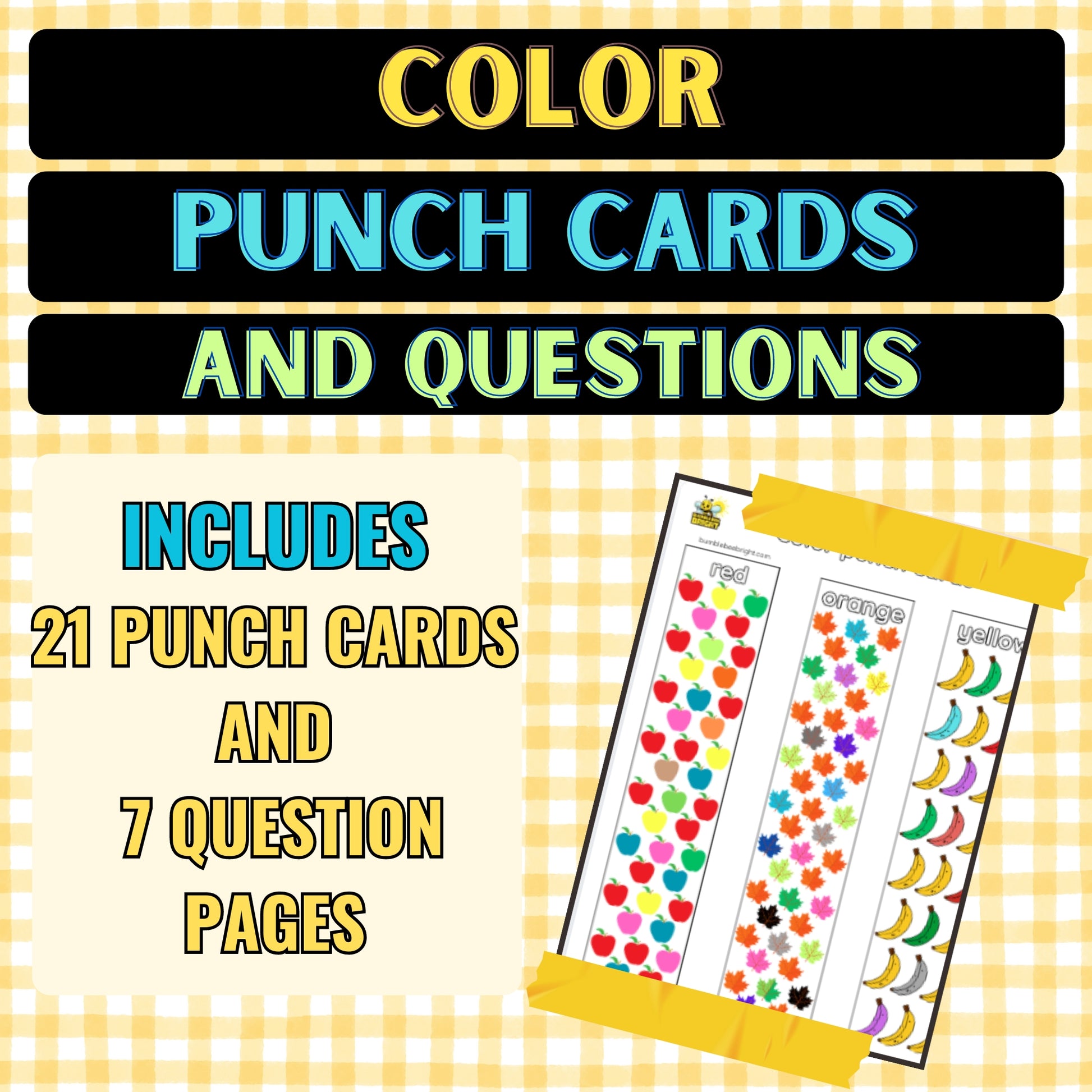 printable-color-punch-cards-activity-fun-learning-for-kids-bumblebee-bright for Free Printable Hole Punch Worksheets Printable Color Punch Cards Activity - Fun Learning for Kids! – Bumblebee Bright for Free Printable Hole Punch Worksheets