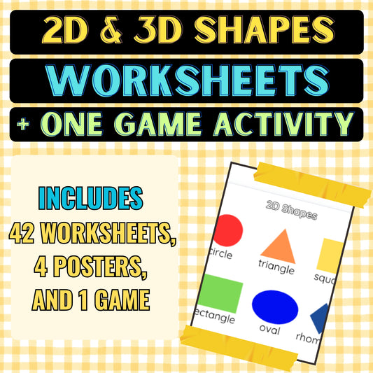 2D & 3D Shapes Worksheets