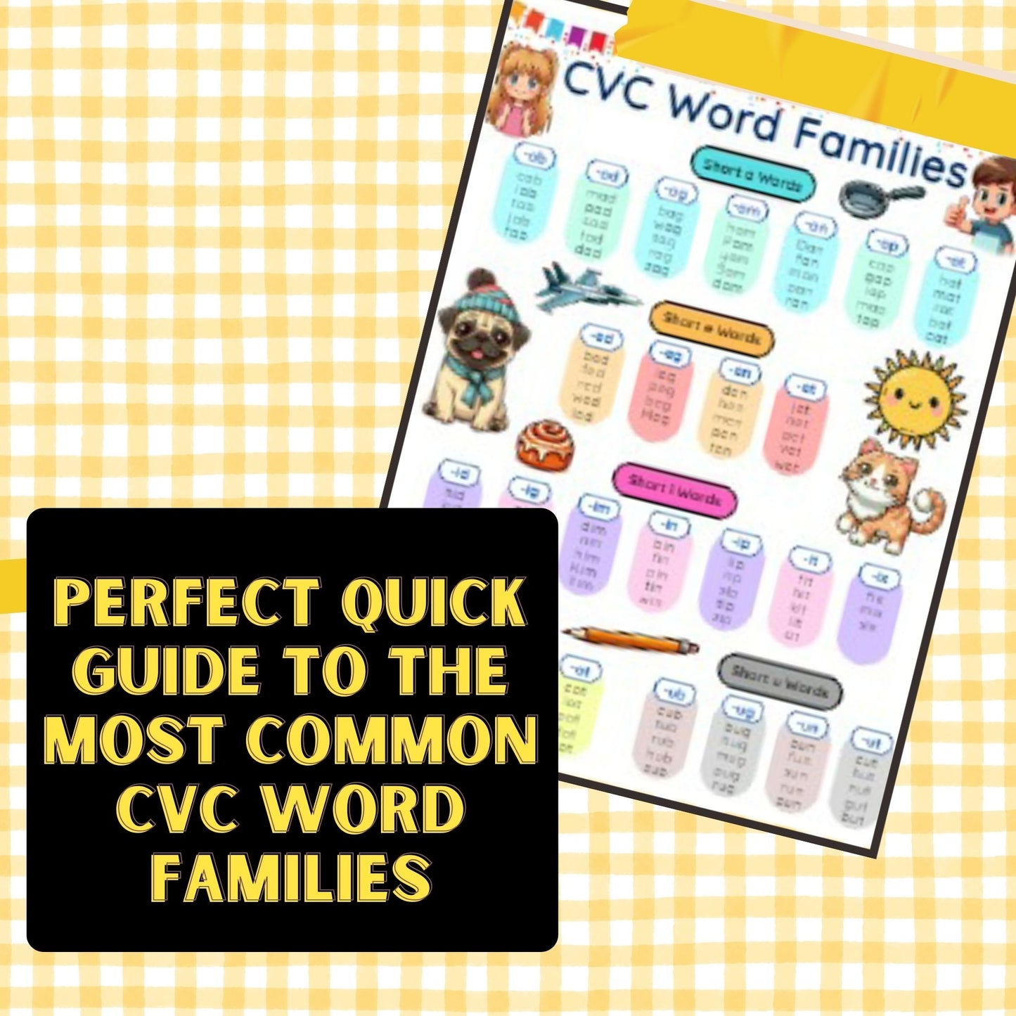 CVC Word Family Poster