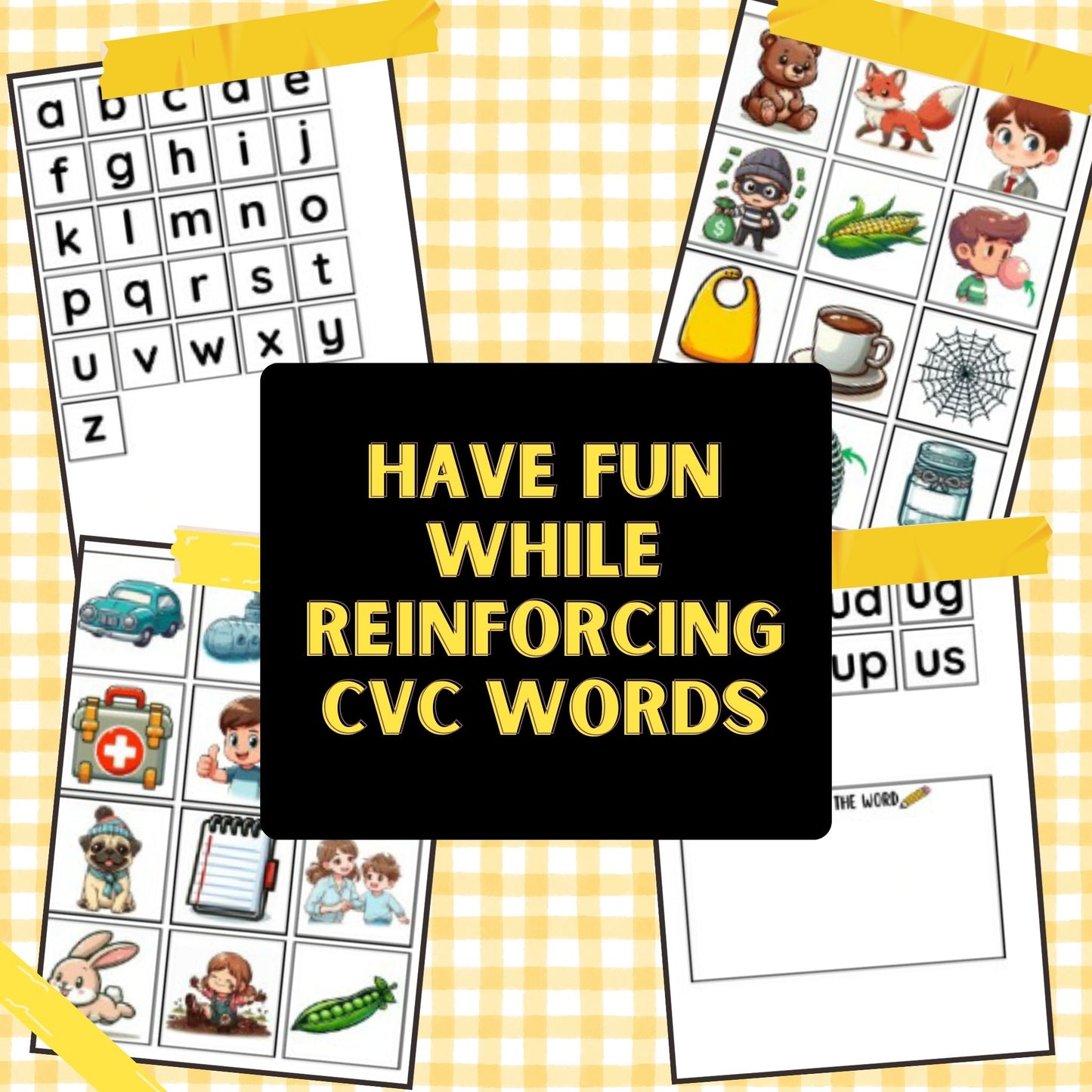 108 CVC Word Builder Activity