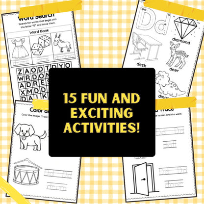 The Letter of the Week is D Worksheets