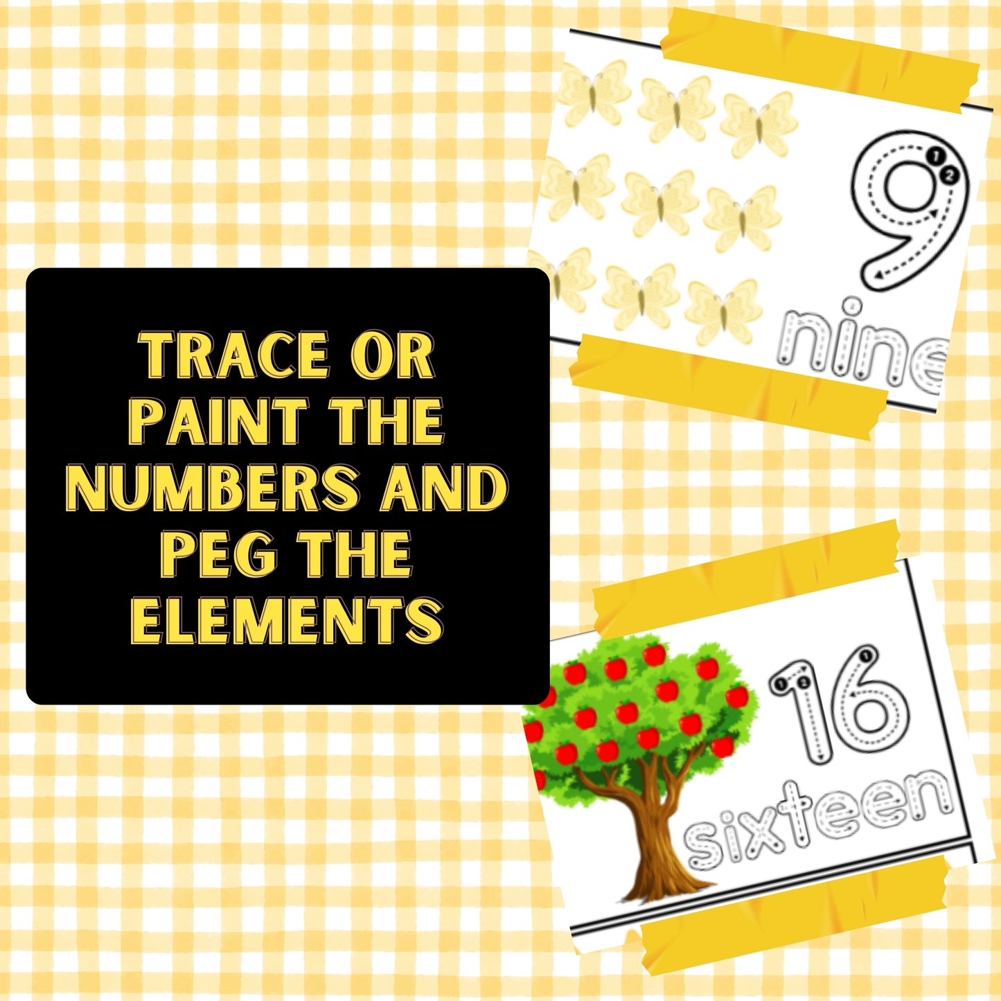 Numbers 0-20 Tracing & Pegging Activity