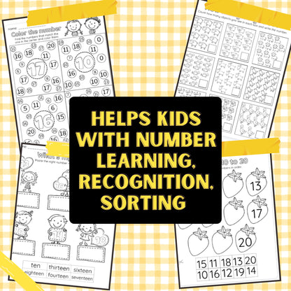 Numbers 10-20 Worksheet Bundle