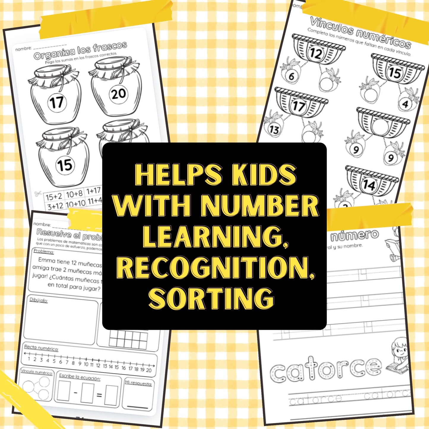 Numbers 10-20 Worksheets in Spanish (¡Español!)