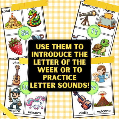 A to Z Alphabet Letter Flashcards