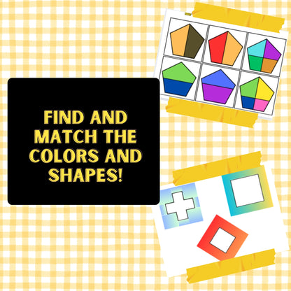 Colors & Shapes Matching Board Activity