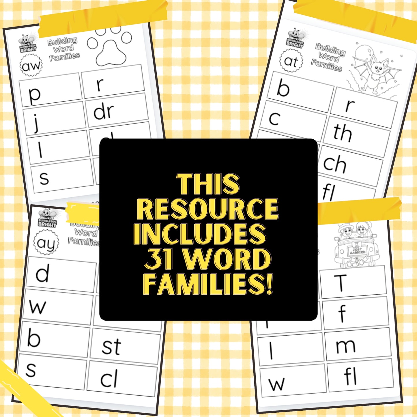 Building Word Families Worksheets