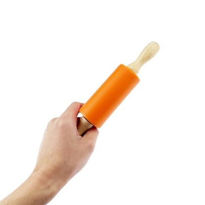 4 Pack Small 9 Inch Rolling Pins for Kids with Wooden Handles