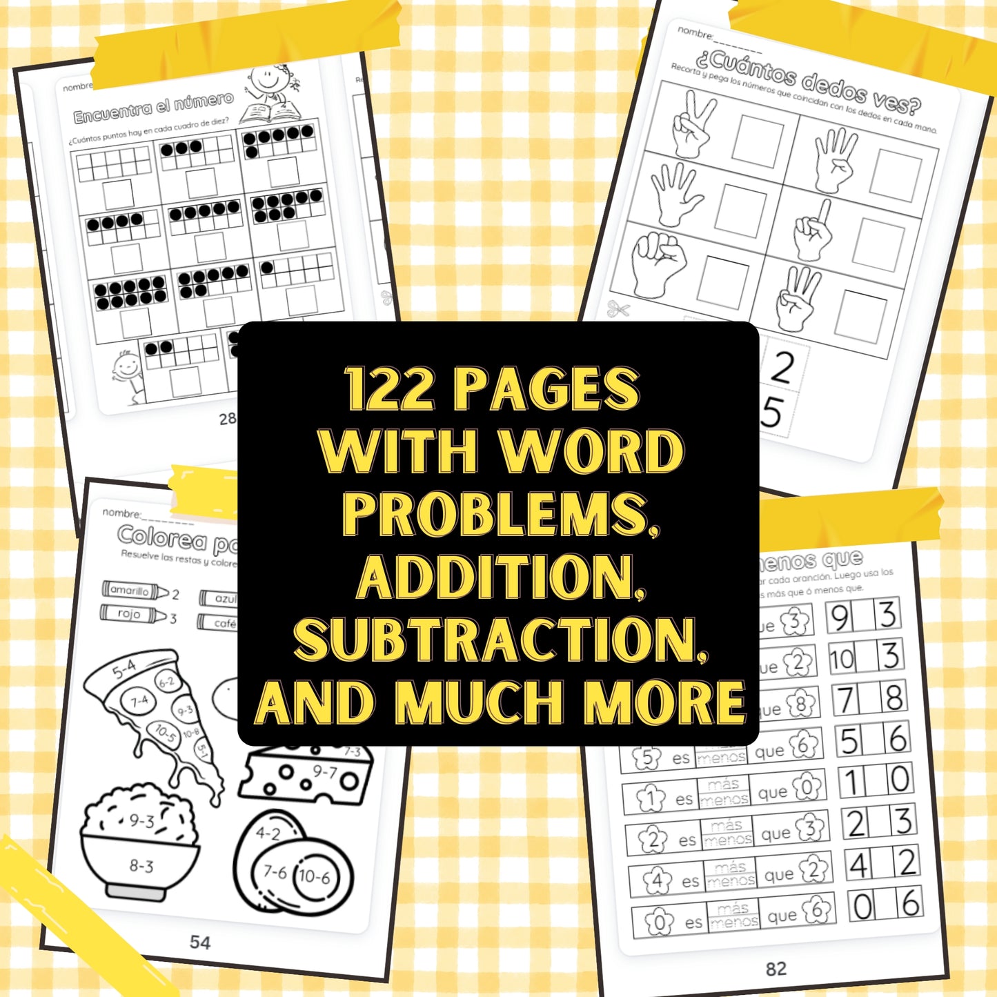 Numbers 1-10 Worksheets in Spanish (¡Español!)