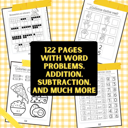 Numbers 1-10 Worksheets in Spanish (¡Español!)