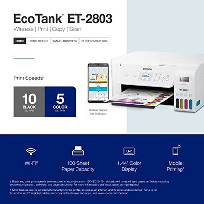 Epson EcoTank ET-2800 Wireless All-in-One Cartridge-Free Printer