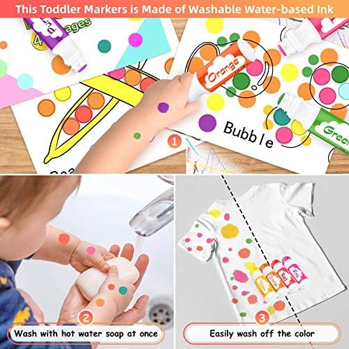 Dot Markers for Toddlers Kids Preschool, Washable, 8 Colors