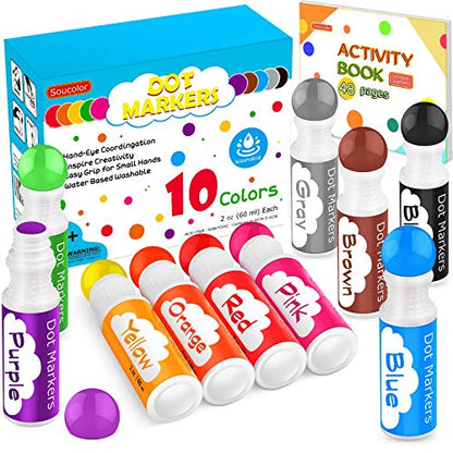 Dot Markers for Toddlers Kids Preschool, Washable, 8 Colors