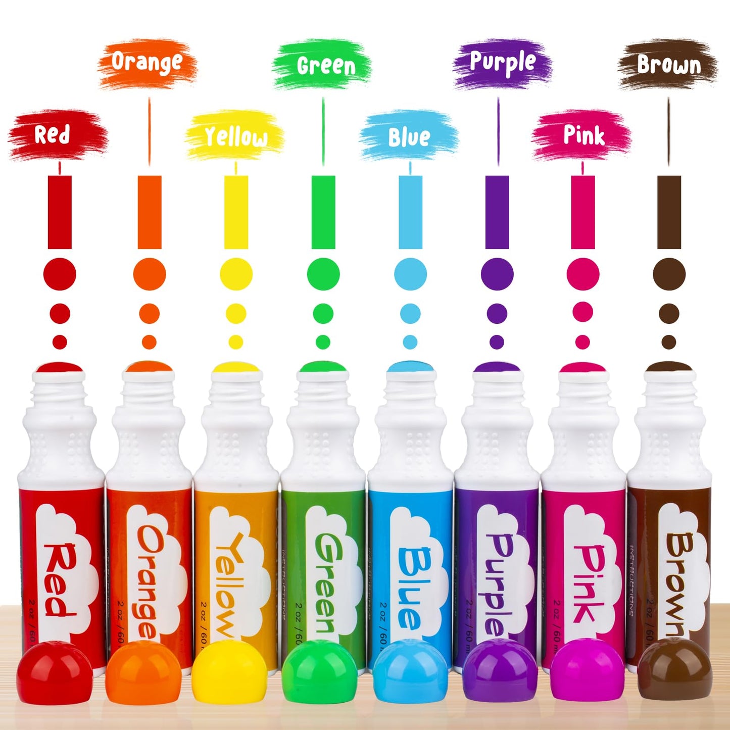 Dot Markers for Toddlers Kids Preschool, Washable, 8 Colors