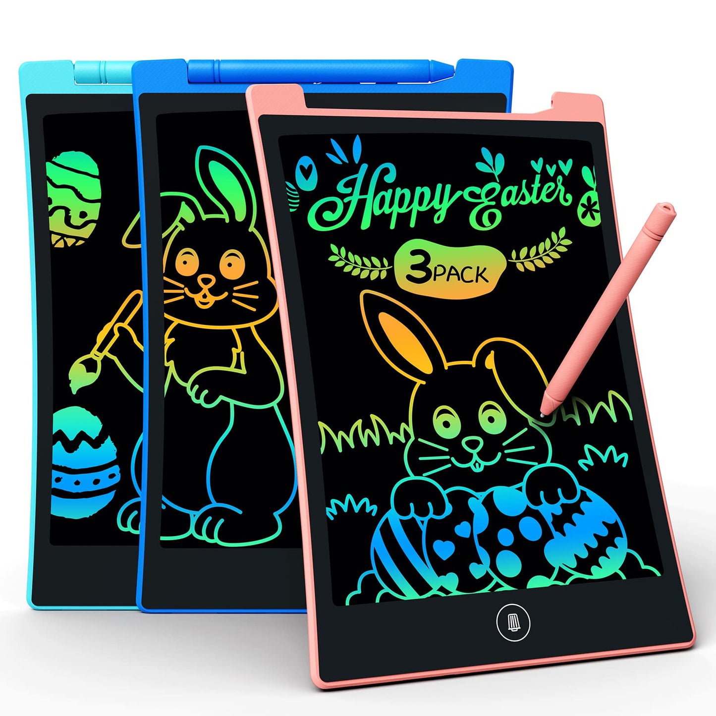 KOKODI Kids 3 Pack LCD Writing Tablet, Colorful Drawing Pads