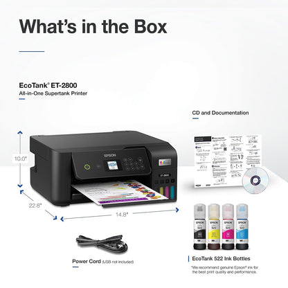 Epson EcoTank ET-2800 Wireless All-in-One Cartridge-Free Printer