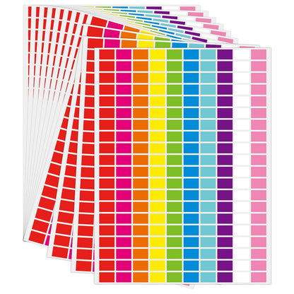 3600 Pcs Multi-Shaped Color Coding Stickers - 10 Colors