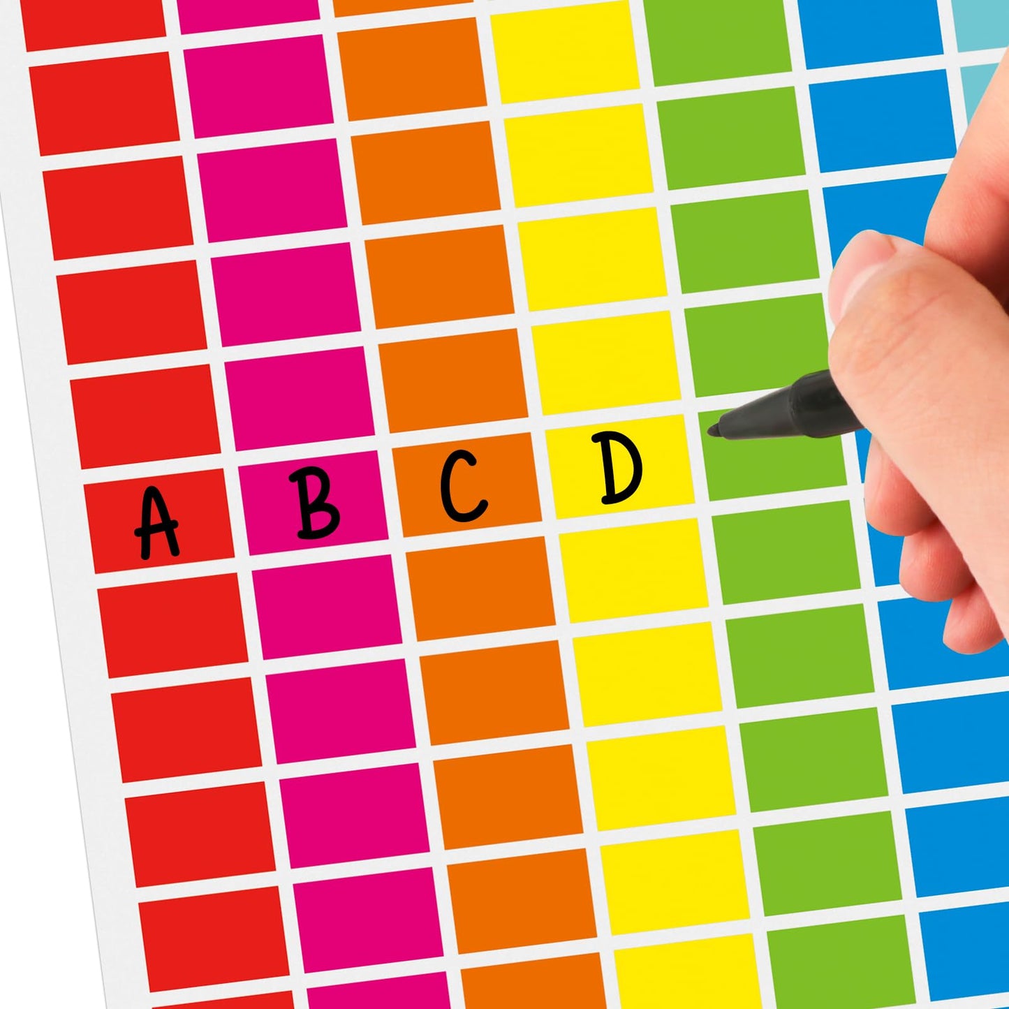 3600 Pcs Multi-Shaped Color Coding Stickers - 10 Colors