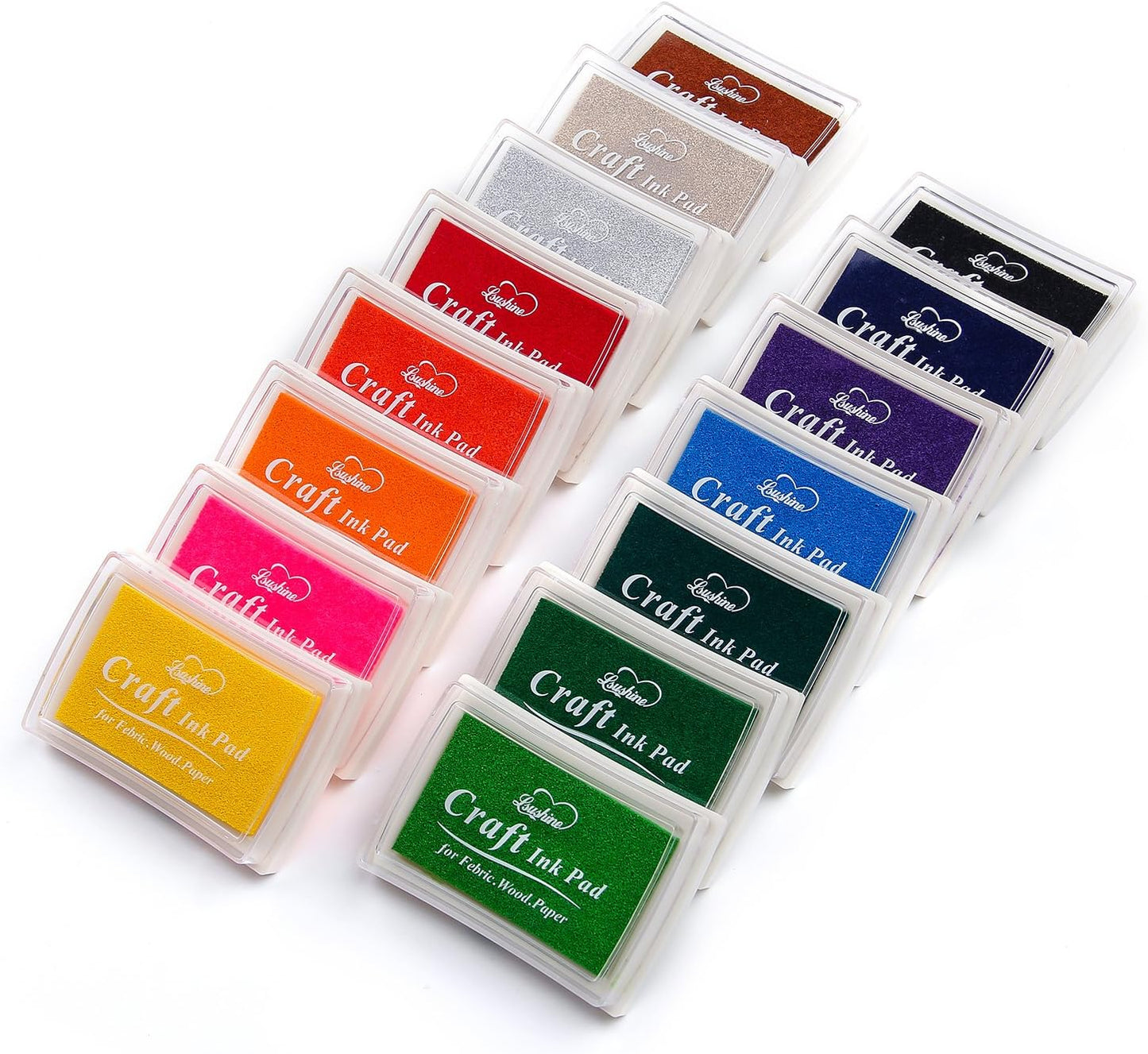 Craft Ink Pad Stamps DIY Color, 15 Color Craft Ink Pads