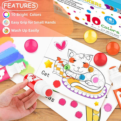 Dot Markers for Toddlers Kids Preschool, Washable, 8 Colors