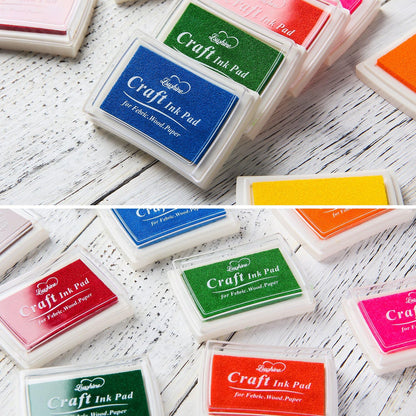 Craft Ink Pad Stamps DIY Color, 15 Color Craft Ink Pads