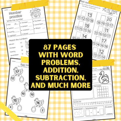 Numbers 10-20 Worksheet Bundle