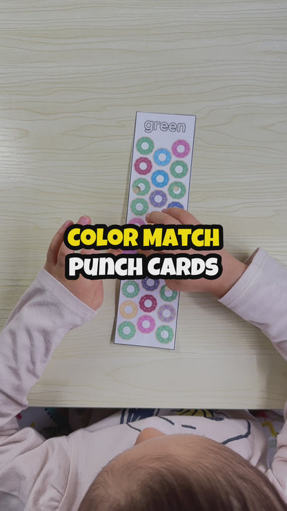 Color Punch Cards and Questions Activity