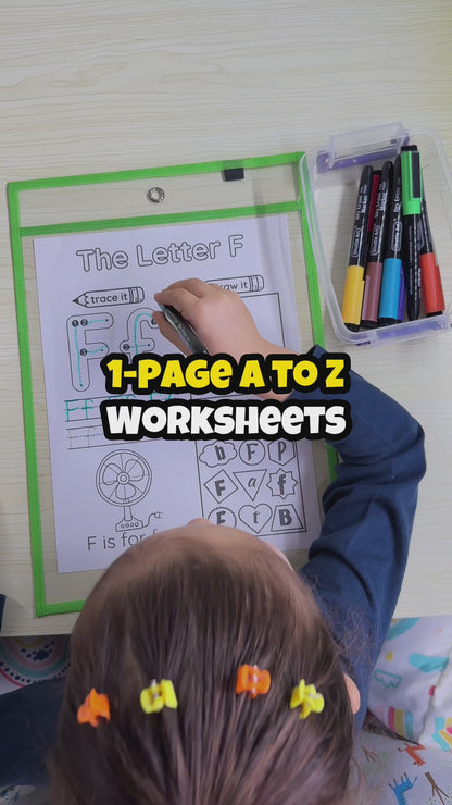 1-Page A to Z Alphabet Worksheets